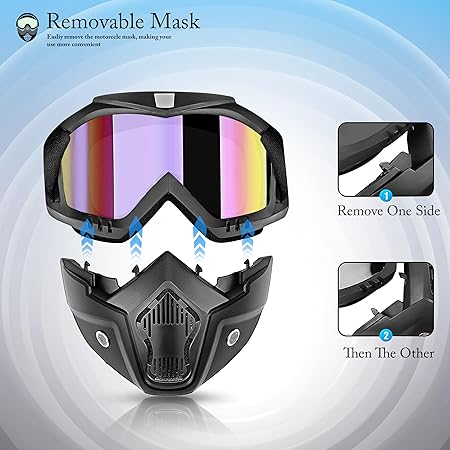 Bike Face Mask Goggles Stylish Design